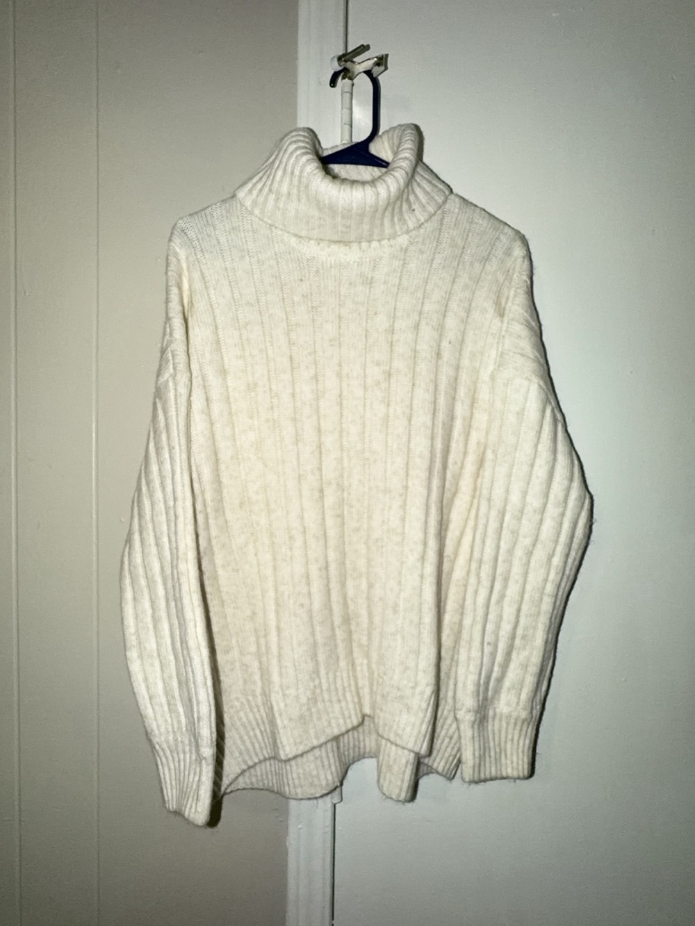 Falls Creek Cream Ribbed Turtleneck Sweater
